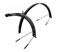 Parafanghi MVTEK per City Bike 26x53mm in Plastica Nera con Attacco Rapido, Coppia