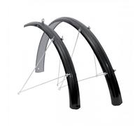 Parafanghi Neri 28" per Bici Urban Kit Montaggio Completo Ferro