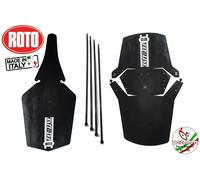 PARAFANGHI NERI FAT BIKE ANTERIORE E POSTERIORE IN PLASTICA FLESSIBILE ROTO