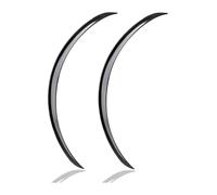 Parafanghi Paraspruzzi 2 Pezzi Protezione Universale Parafango Per Carrozzeria Auto Passaruota In Gomma Sopracciglio Labbro Striscia Antigraffio Adesivo(Black 73cm)