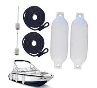 Parafanghi per barca per attracco 2 pezzi Paraurti gonfiabile ormeggio | Parafanghi di protezione marina per pontone, yacht, canoa, kayak, vela, lago, spiaggia, campeggio, escursionismo