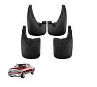 Parafanghi per Dodge RAM 1500/2500/3500 2010-2018, 4 Pezzi Paraspruzzi Anteriori e Posteriori Kit Parafango Auto Modellati Antifango Protezioni
