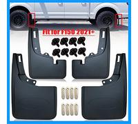 Parafanghi per F150 2021 2022 2023 - Non c'è bisogno di praticare fori, modanatura bordo ruota anteriore e posteriore paraspruzzi per F150 senza OEM Fender Flares (4 pezzi)