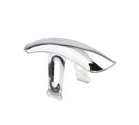 Parafanghi per motociclette Parafango anteriore universale per moto CG125 GN125 Retro nero Parafango posizione pneumatico cromato Paraspruzzi(Front 2)
