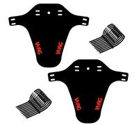 Parafanghi per Mountain Bike, 2 Pezzi Compatibili con Bici MTB Enduro BMX 20 26 29”Anteriore e Posteriore (Rosso)