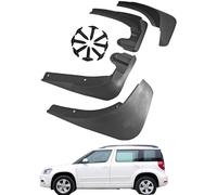Parafanghi per Skoda Yeti 2009-2015, 4 Pezzi Paraspruzzi Anteriori e Posteriori Kit Parafango Auto Modellati Antifango Protezioni