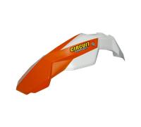Parafanghi Anteriore Circuit Stealth Bianco-Arancio Moto Motore