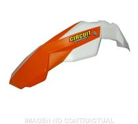 Parafango Anteriore Circuit Stealth Bianco-Arancio Per Moto Ricambi
