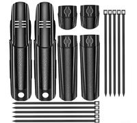 Parafango anteriore e posteriore per mountain bike e DH Downhill | PC e nylon per parafango con piastre di estensione regolabili | Adatto per pneumatici da 68-75 mm | Nero (2 pezzi)