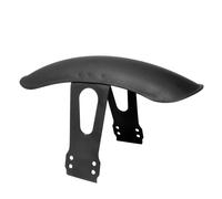 (Parafango anteriore nero) Parafango anteriore universale per moto, cromato nero vintage, per il posizionamento degli pneumatici, compatibil