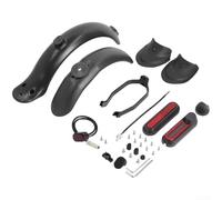 Parafango e staffa per fanale posteriore per Xiaomi M365, in ABS, riflettente, con supporto per luce bassa (nero e rosso)