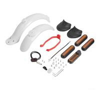 Parafango e staffa per fanale posteriore per Xiaomi M365, in ABS, riflettente, con supporto per luce bassa (bianco e giallo)
