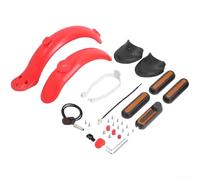 Parafango e staffa per fanale posteriore per Xiaomi M365, in ABS, riflettente, con supporto per luce bassa (set rosso e giallo)