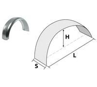 PARAFANGO IN FERRO ZINCATO PER RUOTE 13"/14" ACCESSORI CARRELLO BARCA NAUTICA