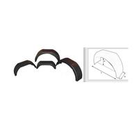 PARAFANGO IN PLASTICA PER CARRELLO RIMORCHIO RUOTE DA 13"