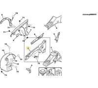 PARAFANGO INTERNO PASSARUOTA FIANCATA ANTERIORE DX CITROEN SAXO DAL 1996 AL 2002