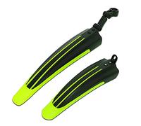 Parafango per bicicletta, Kit barriere bici, set barre 2 parafanghi bici for montagna, strada, anteriore, posteriore, MTB, parafanghi, accessori durevoli for bici con viti, protezione(Green)