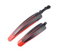 Parafango per bicicletta, Kit barriere bici, set barre 2 parafanghi bici for montagna, strada, anteriore, posteriore, MTB, parafanghi, accessori durevoli for bici con viti, protezione(Red)