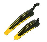 Parafango per bicicletta, Kit barriere bici, set barre 2 parafanghi bici for montagna, strada, anteriore, posteriore, MTB, parafanghi, accessori durevoli for bici con viti, protezione(Yellow)