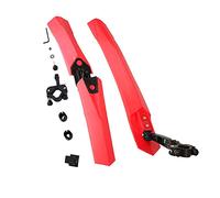 Parafango per bicicletta, Set parafango universale for bicicletta Set regolabile anteriore e posteriore for MTB, bici da strada, accessori durevoli for biciclette,(Rood)