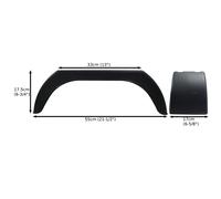 Parafango per ruote rimorchio 8" plastica singolo / ala / parafango TR001