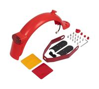 Parafango posteriore, freno, fanale posteriore, compatibile con Xiaomi M365 Electric Scooter Pro 2 Mi3 con set di parti di ricambio for coprigambe e supporto rinforzato(Red)