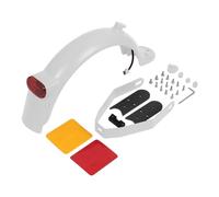 Parafango posteriore, freno, fanale posteriore, compatibile con Xiaomi M365 Electric Scooter Pro 2 Mi3 con set di parti di ricambio for coprigambe e supporto rinforzato(White)