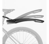 Parafango posteriore per bicicletta con luce LED rossa - Nero