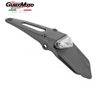 PARAFANGO POSTERIORE PORTA TARGA FANALE TRASPARENTE MOTOCICLI OFF ROAD ENDURO GM