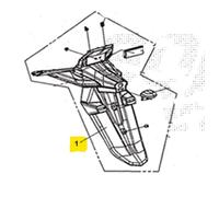 PARAFANGO POSTERIORE PORTATARGA SYM JOYRIDE EURO5 300 2024 LJ30W4-EU