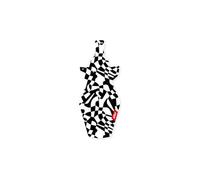 Parafango posteriore slicy mtb dazzle bianco nero
