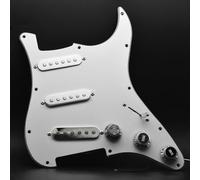 Parafango Precablato Adatto Per Chitarra Elettrica ST SSS Pickguard Pickup Con Battipenna E Manopola Accessori In Più Colori(White B)