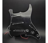 Parafango Precablato Adatto Per Chitarra Elettrica ST SSS Pickguard Pickup Con Battipenna E Manopola Accessori In Più Colori(Black)