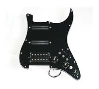 Parafango Precablato Protezione Per Pickup Per Chitarra Elettrica Multi-gear + 3 Single Cut 20 Toni SSH All Black Configurazione Circuito Assemblaggio