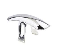 Parafango Protettivo Per CG125 Per GN125 Moto Ruota Anteriore Parafango Retro Nero Chrome Posizione Pneumatici Paraspruzzi(Silver Front)