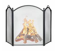 Parafuoco in metallo per bambini, 3 pannelli, autoportante, recinzione decorativa in rete per asilo nido e casa, ideale come piccolo regalo per i neo genitori