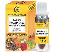Parag Fragrances 25ml Kashmiri Zafferano Spl. Attar con Fancy bottiglia vuota (senza alcool, lunga durata, Attar naturale) Disponibile anche in 50/100/200/500