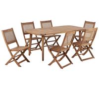 PARAGGI 6 posti Set da pranzo da giardino Naturale Legno di acacia certificato