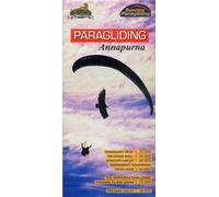 Paragliding Annapurna map, Pokhara Valley 1:50,000 Green Wall, Sarangkot Drop, Korchon Circuit, Griffon's Chall