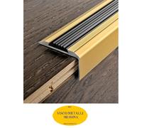 Paragradino alluminio anodizzato argento c/gomma mm 45x28 - cm 135 scala nave