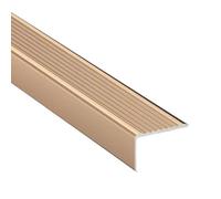 paragradino antiscivolo per scale, Protezione for bordi scale in alluminio da 2 mm, 90 cm, multicolore, diverse misure(Gold,W4 x H2cm)