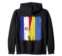 Paraguay Ucraina Mezza Bandiera Patrimonio ucraino paraguaiano Felpa con Cappuccio