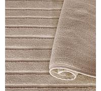 parah - Tappeto da Bagno Jacquard 50x80 cm | 100% Cotone, 800 g/m² | Extra Morbido, Assorbente e Antiscivolo (Tortora)