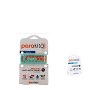 Parakito Bracciale Antizanzare Fun Stelle verde + 2 ricariche + kit 2 ricariche