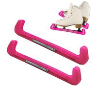 Paralame Pattini da Ghiaccio, 2PCS Coprilama Pattini Ghiaccio Regolabile, Paralama Pattini Ghiaccio con Molla, per la Maggior Parte delle Misure di Pattini (Rosa)
