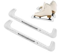 Paralame Pattini da Ghiaccio, 2PCS Coprilama Pattini Ghiaccio Regolabile, Paralama Pattini Ghiaccio con Molla, per la Maggior Parte delle Misure di Pattini (Bianco)