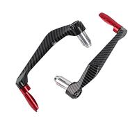 paraleve moto + 7/8 pollici Paramani universali per motocicli Manubrio Paramani Protezione per manubrio in lega di alluminio(Rosso)