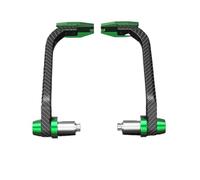 Paraleve Moto Coppia paramani for moto in alluminio Protezione anticaduta for motocicli for le mani da motocross(Green)