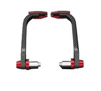 Paraleve Moto Coppia paramani for moto in alluminio Protezione anticaduta for motocicli for le mani da motocross(Red)