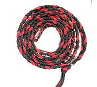 Parallel Halo Fionda da pastore in paracord delle Baleari (fionda anticata) fatta a mano a 6 fili intrecciati per lanciare palline da tennis (nero e rosso)